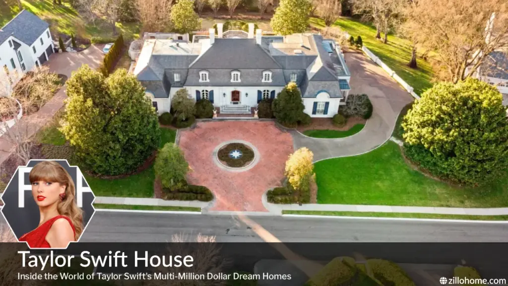 A Grammy Winner’s Taylor Swift House Tour in Beverly Hills, Rhode Island, and Nashville Suggested alt text for featured image: "Aerial view of the Taylor Swift House estate in Beverly Hills, California"