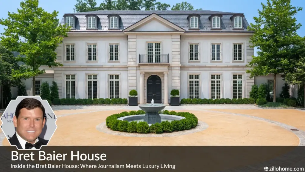 Bret Baier House at 125 Wells Road Palm Beach Florida luxury Regency mansion exterior view