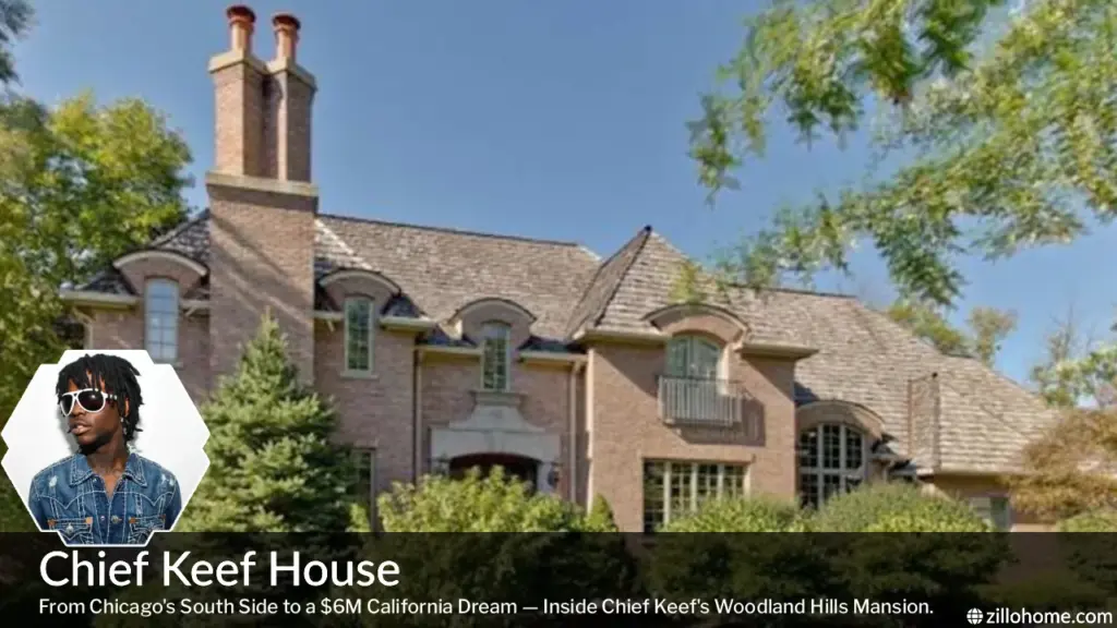 Chief Keef House exterior view of the Woodland Hills California mansion