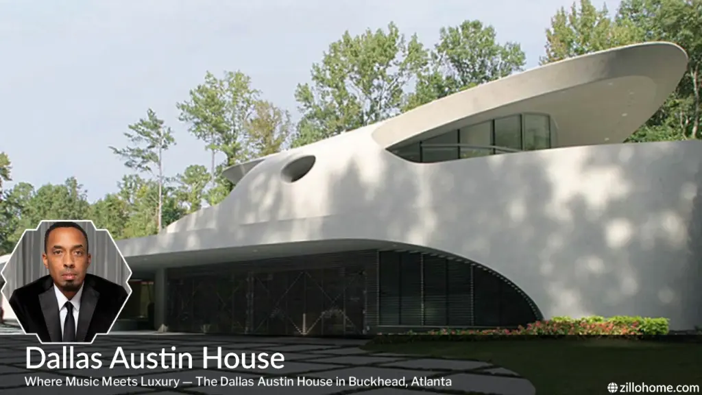 Dallas Austin House exterior view of the Buckhead Atlanta luxury estate