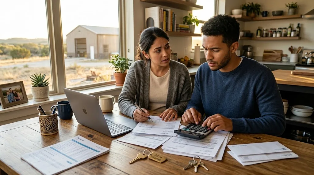 Hidden Costs of Homeownership You Need to Know Couple reviewing the hidden costs of homeownership beyond the mortgage payment