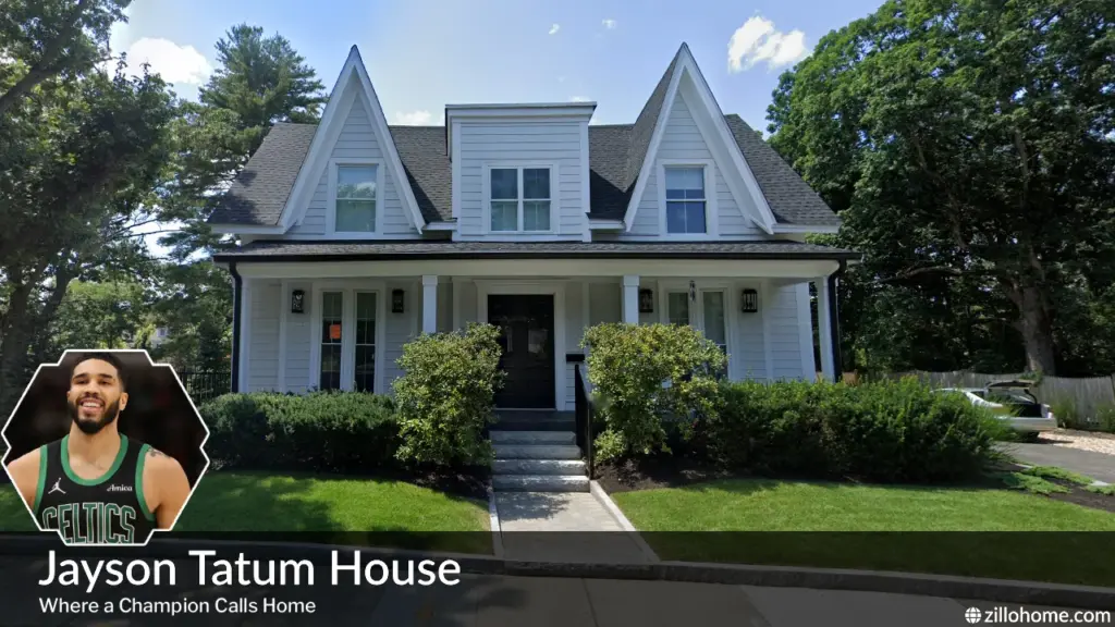 Jayson Tatum House at 79 Webster Park, West Newton Massachusetts, Gothic Revival mansion exterior view
