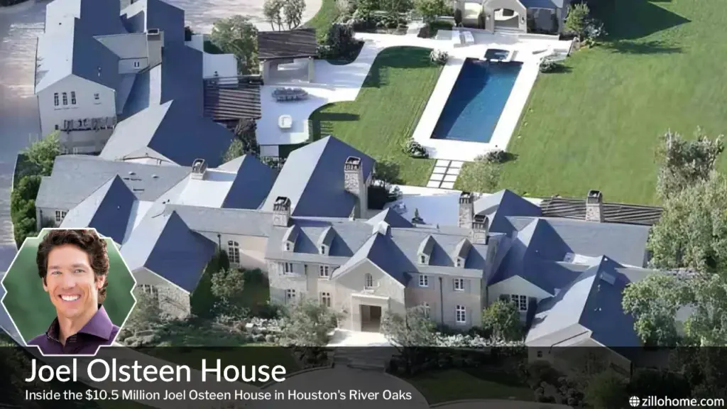 Joel Osteen House in River Oaks Houston Texas exterior view of the $10.5 million mansion