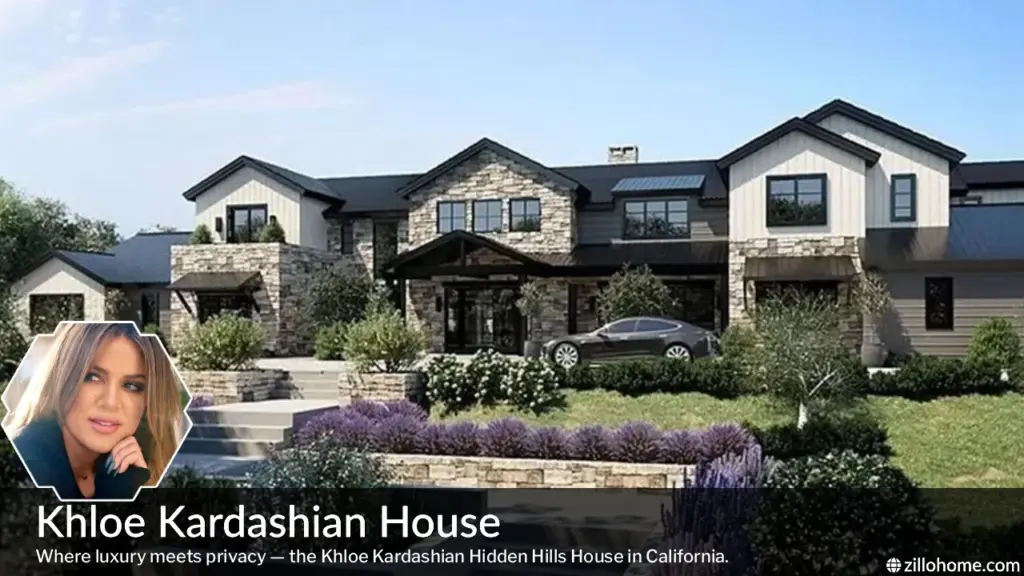 Khloe Kardashian Hidden Hills House exterior view of luxury California mansion