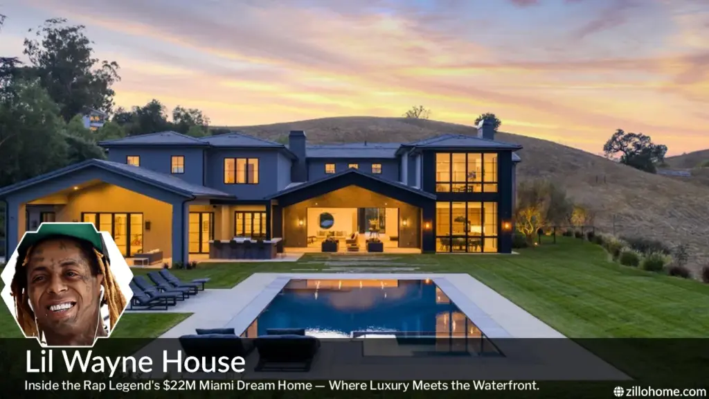 Lil Wayne house on Allison Island Miami Beach waterfront exterior view