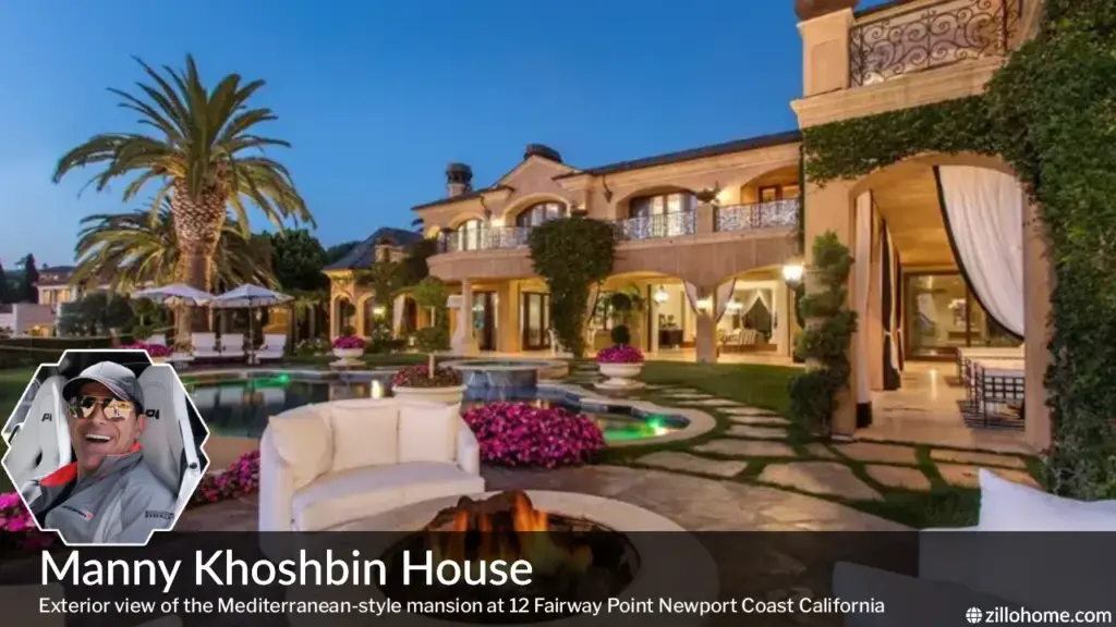 $33 Million Manny Khoshbin House Tour in Newport Coast, California Manny Khoshbin House exterior view of the Mediterranean-style mansion in Newport Coast California