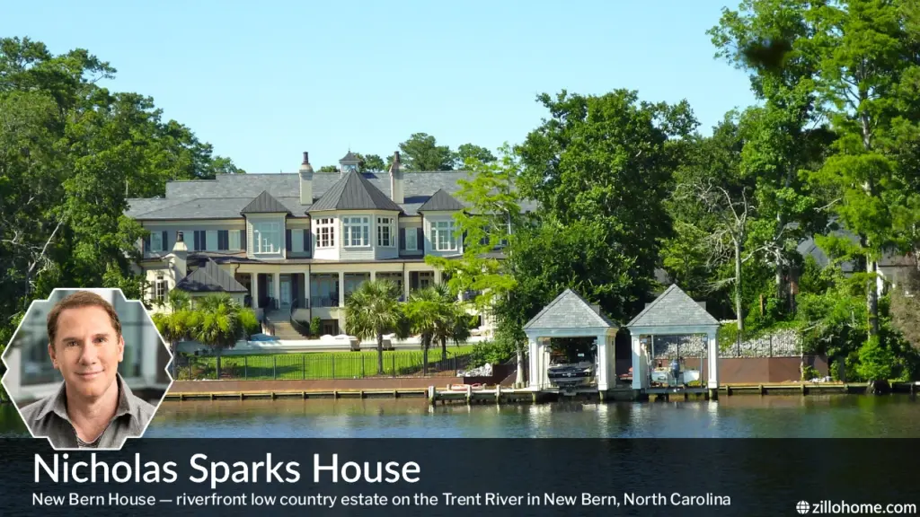 Nicholas Sparks New Bern House — riverfront low country estate on the Trent River in New Bern, North Carolina