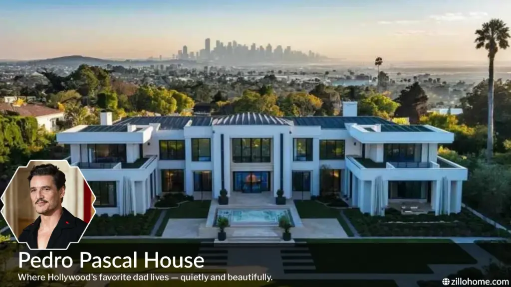 Pedro Pascal House exterior view in Silver Lake, Los Angeles, California showing mid-century modern architectural style.