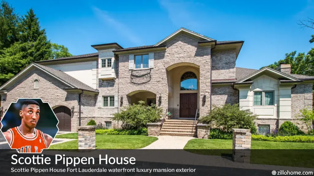 Scottie Pippen House — Fort Lauderdale waterfront luxury mansion exterior view