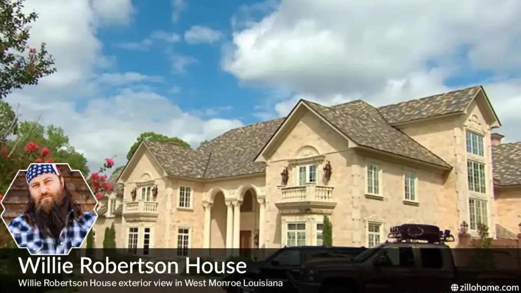 Willie Robertson House in West Monroe Louisiana — exterior view of the Duck Dynasty star's Southern estate