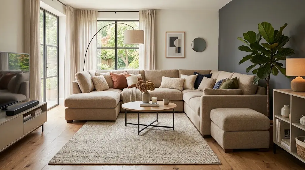 Modular corner sofa made from separate sections