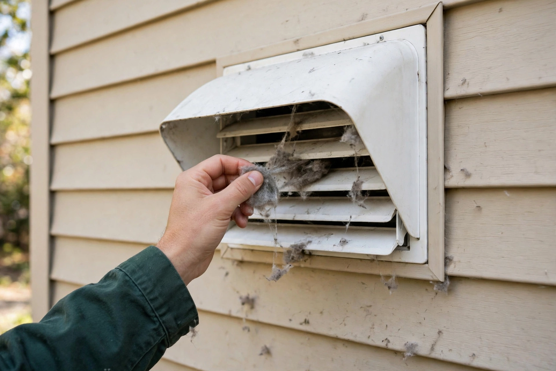 Cleaning the exterior dryer vent hood