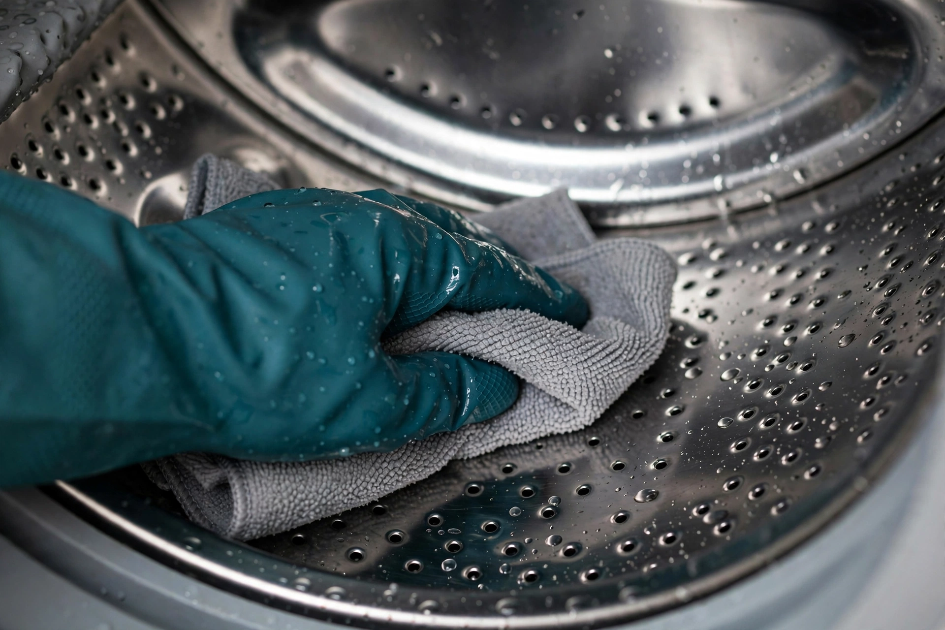 Cleaning inside a washing machine drum