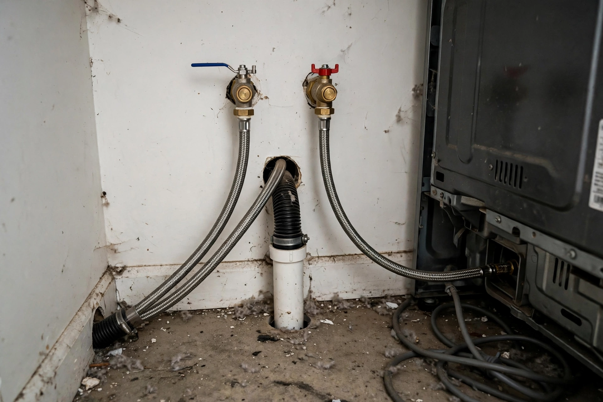 Checking washing machine water supply hoses